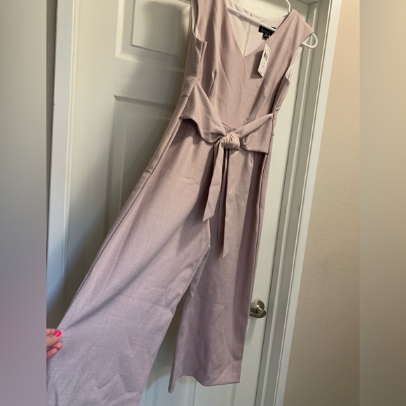 Connected Apparel 4P dusty pink blush jump suit with front tie - Picture 3 of 4